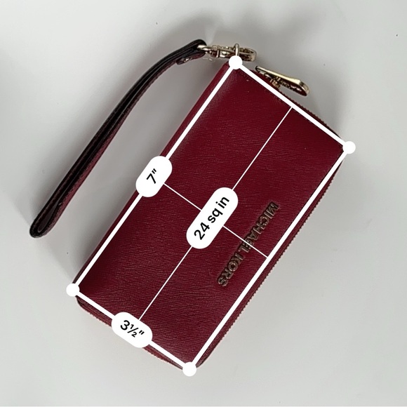MICHAEL KORS Wristlet / Zip Wallet, Red / Gold Hardware Size - Picture 10 of 10